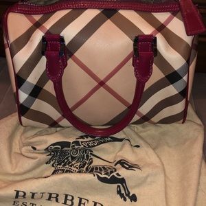 Raspberry Sorbet Burberry Nova Check Bag